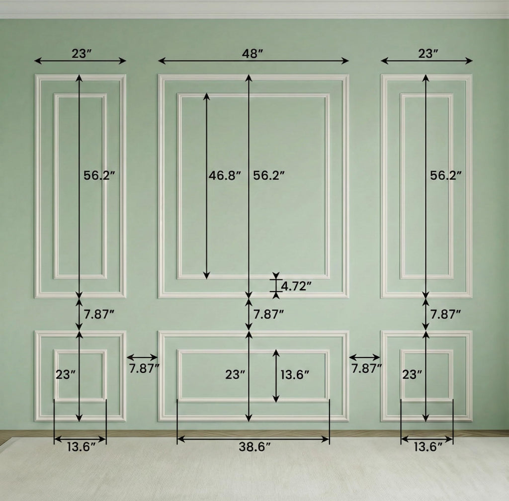 Pre Cut Wall Molding Kit for Accent, 6 Set Bilinear Frame