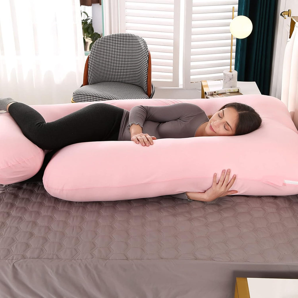 Pregnancy Pillow,57 inches U Shaped Maternity Pillow with Removable Cover Full Body Pillow Support for Back, HIPS