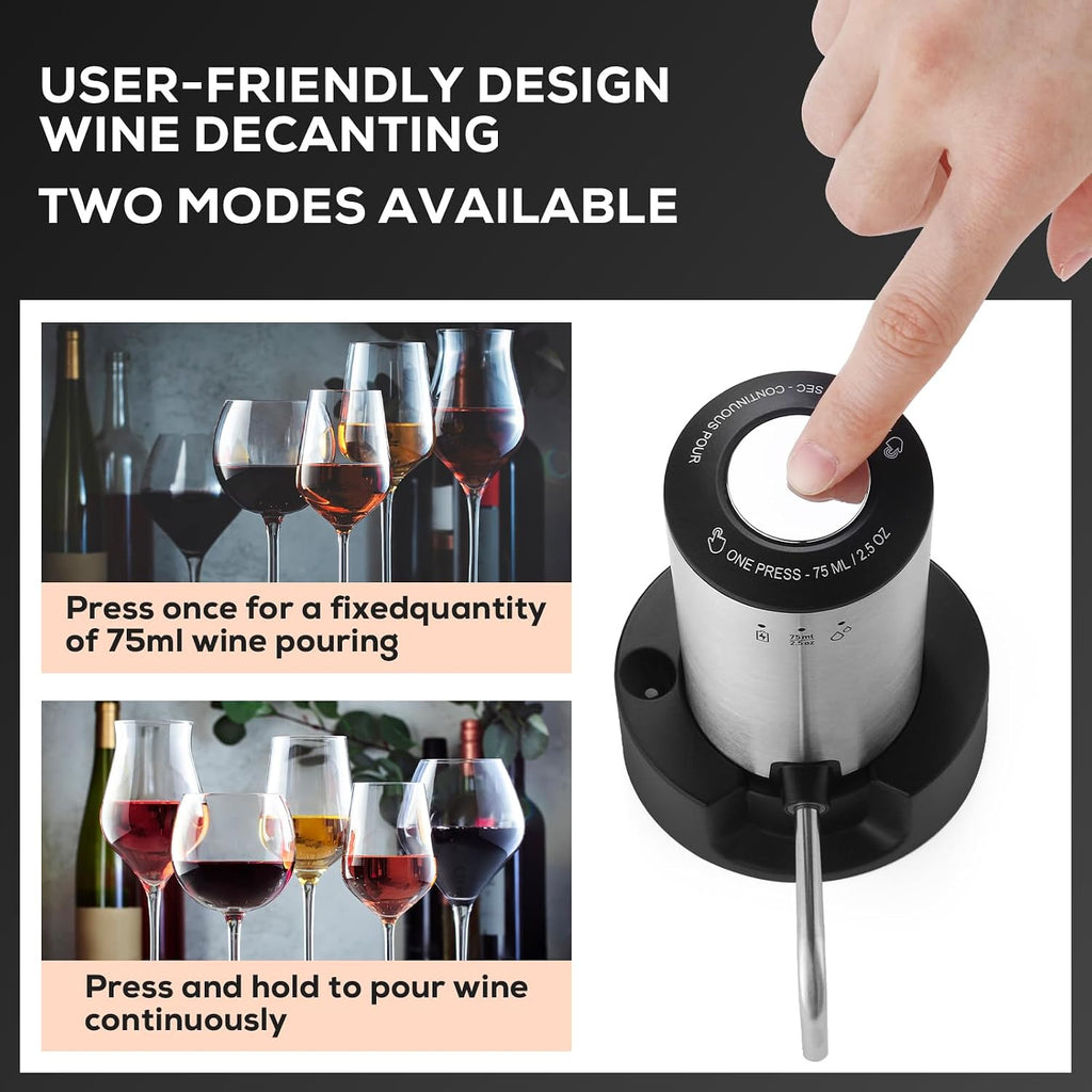 Electric Wine Aerator 3-in-1 Automatic Wine Decanter & Dispenser