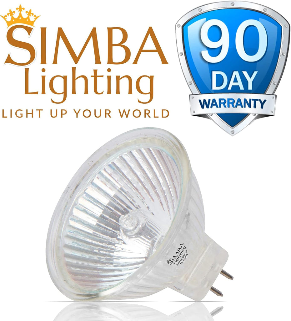 Halogen MR16 20W 12V Light Bulbs, GU5.3 Base, 2700K, 6 Pack