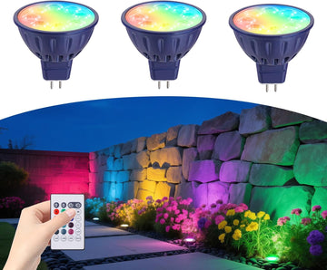 MR 16 LED Bulbs for Landscape Lighting, 5W RGBW MR16 Bulb 3-Pack