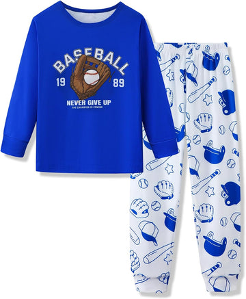 Boys Pajamas 2 Piece Long Sleeve Top and Pants Set Kids