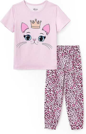 Girls Pajamas Set Kids 2 Piece Sleepwear Comfortable PJs