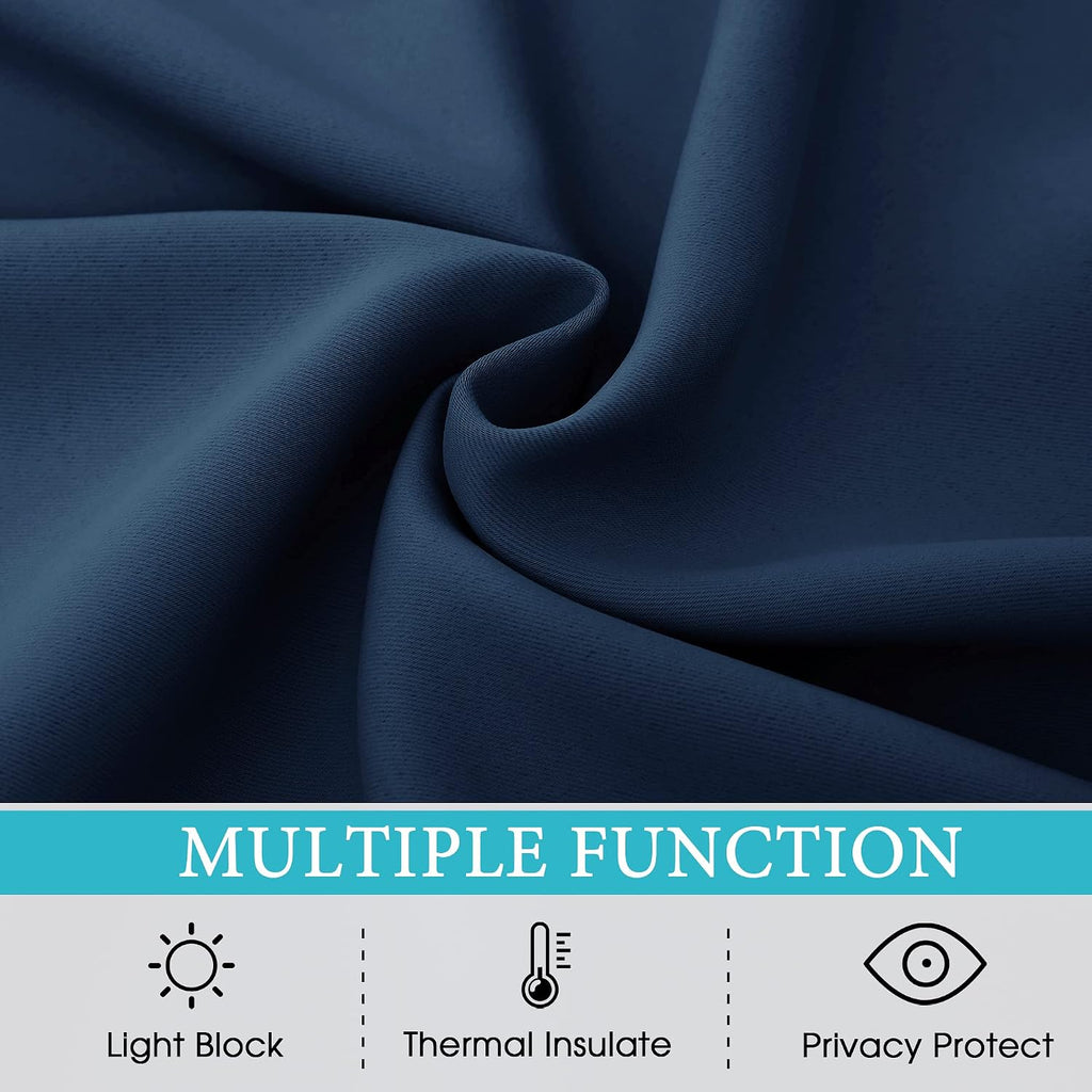 2 Panels Outdoor Curtain Waterproof, UV Rays & Wind Block Curtains for Inside Outside Deck Canopy Divider Backdrop