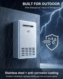 Propane Tankless Water Heater Outdoor, 5.2 GPM 130000 BTU On Demand Hot Water Heater with Remote Control