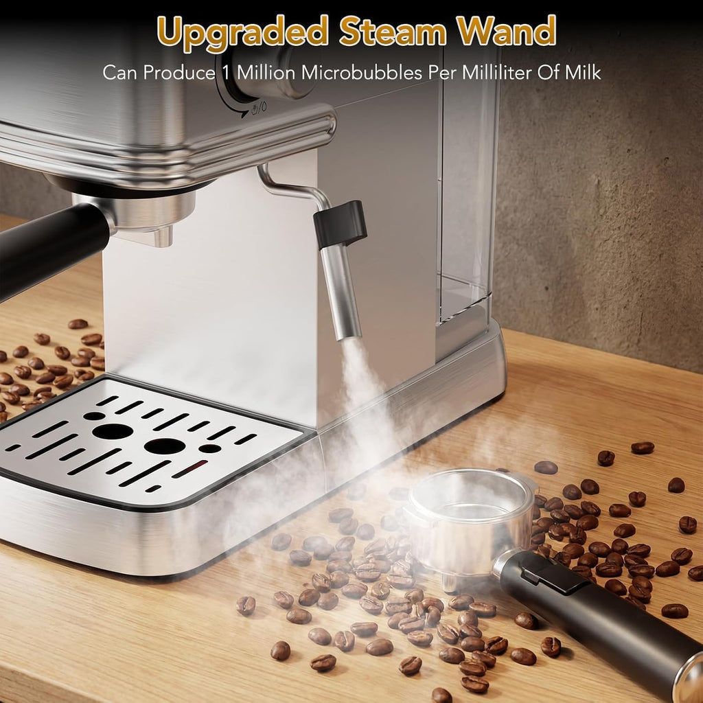 Espresso Machine Stainless Coffee Machine with Milk Frother