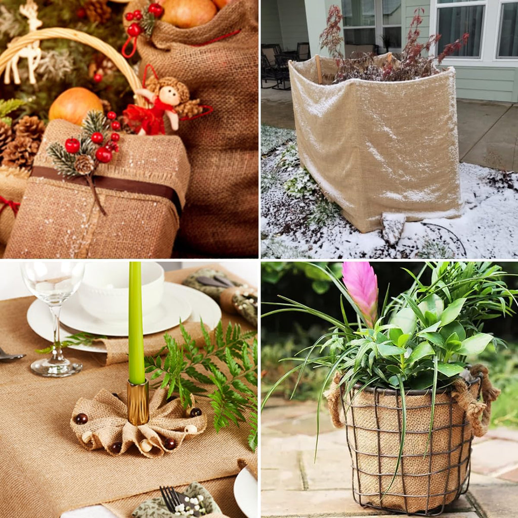 40" x 30 Feet Burlap Fabric Roll, Garden Fabric Natural Jute