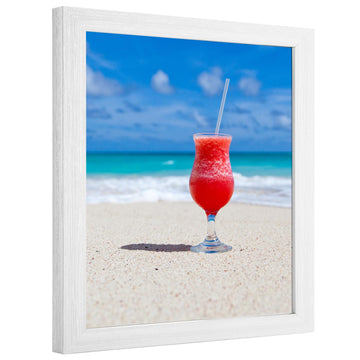 25x25 Frame Rustic White, Distressed 25x25 Picture Frame, Art Pic Hanging Poster Frame, 25 by 25 Gallery Family