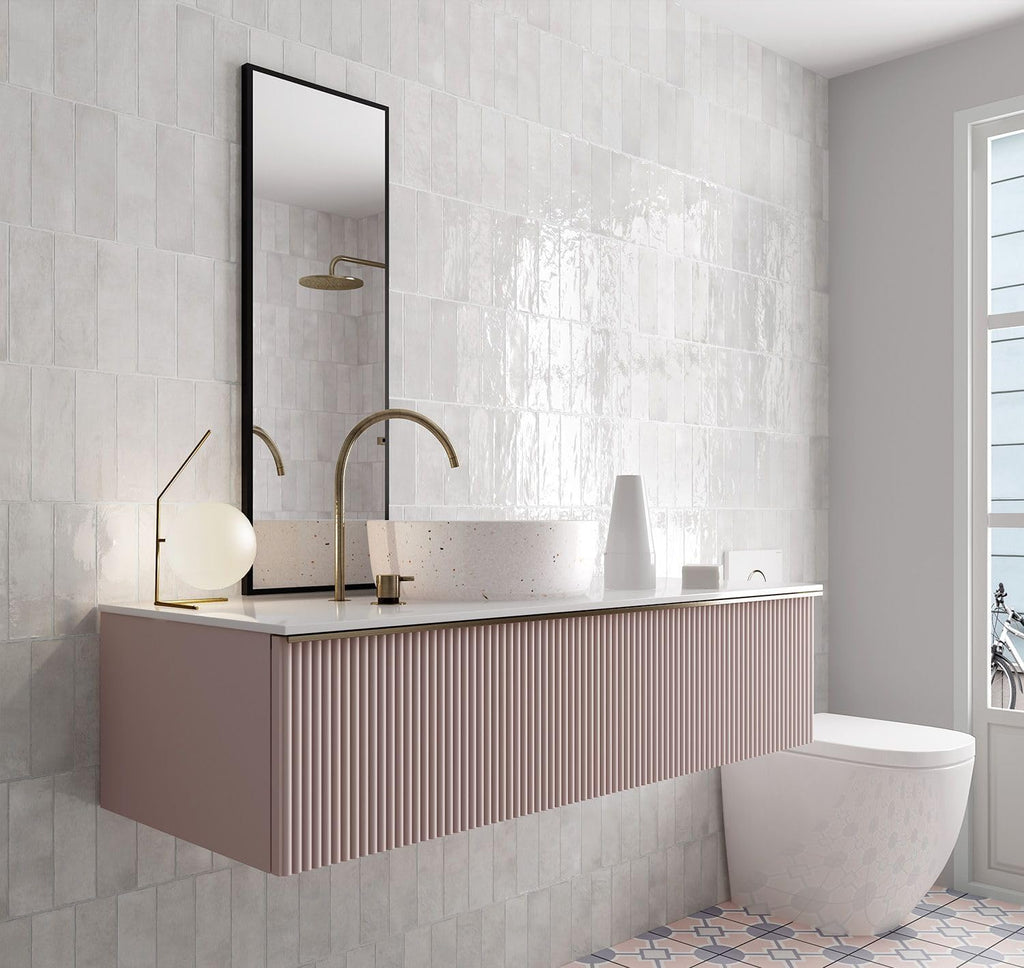 Rivian Zellige 2.5" x 8" Ceramic Wall Tile (5.38 Sq. Ft. / Case) (Gris)