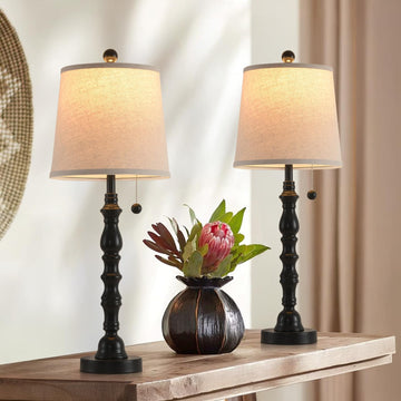 Lamps Set of 2 Modern Farmhouse Table Lamp Bedside Reading Lamps Living Room End Tables Set Lamps for Night Stands