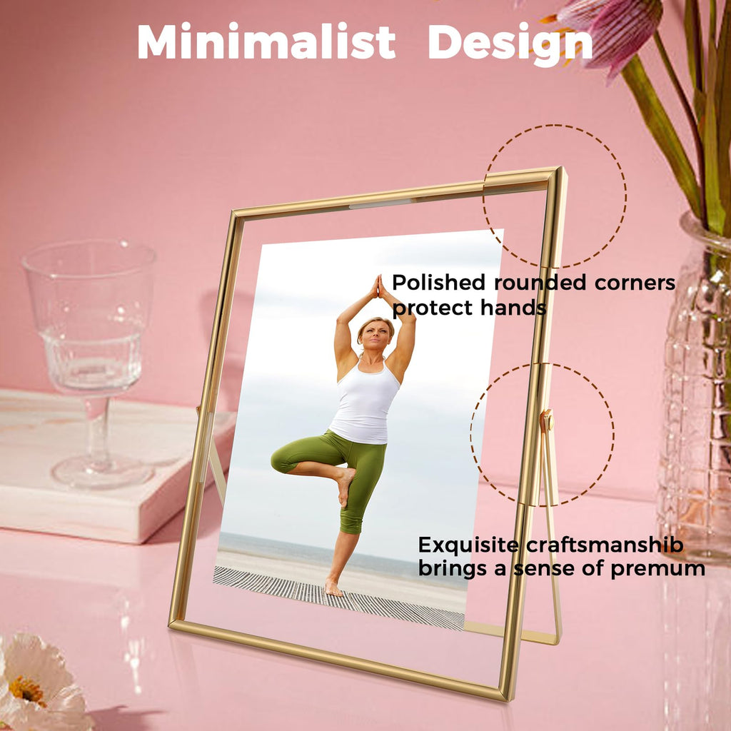Gold Floating Frame, 8"×10", Set of 2, Portrait