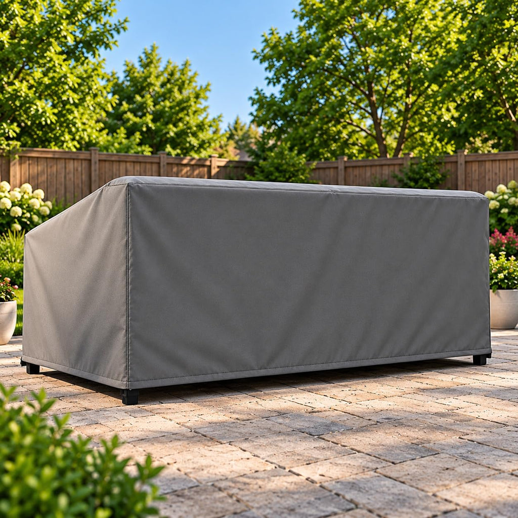 Outdoor Loveseat Cover Waterproof, 2-Seater Patio Couch and Sofa Cover with Air Vents and Leg Straps - 58" W x 31" D