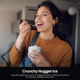 Nugget Ice Makers Countertop,Portable Ice Machine with Crushed Ice, 35lbs/Day,Self-Cleaning,One-Click Operation