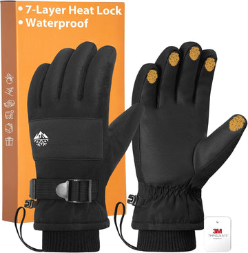 Kids Winter Gloves Waterproof, Warm 3M Insulated Snow Gloves