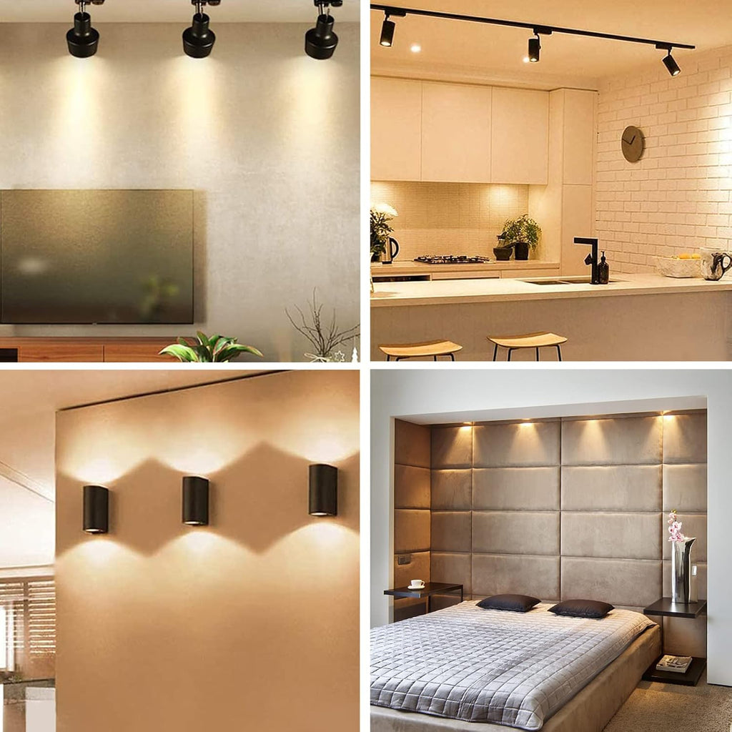 GU10 Halogen 50W Bulbs, Dimmable MR16 GU10+C 120V 50W for Track, Recessed, Accent Light, Range Hood Light Bulbs
