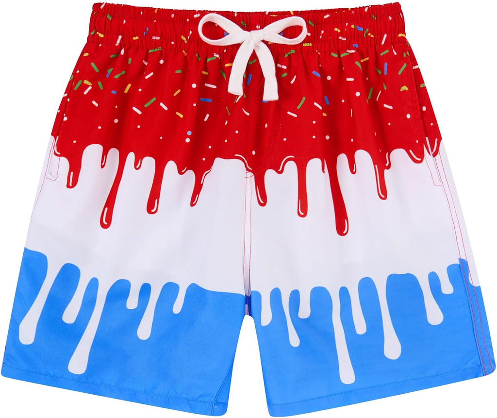 Boys Swim Trunks with Compression Liner Bathing Suit