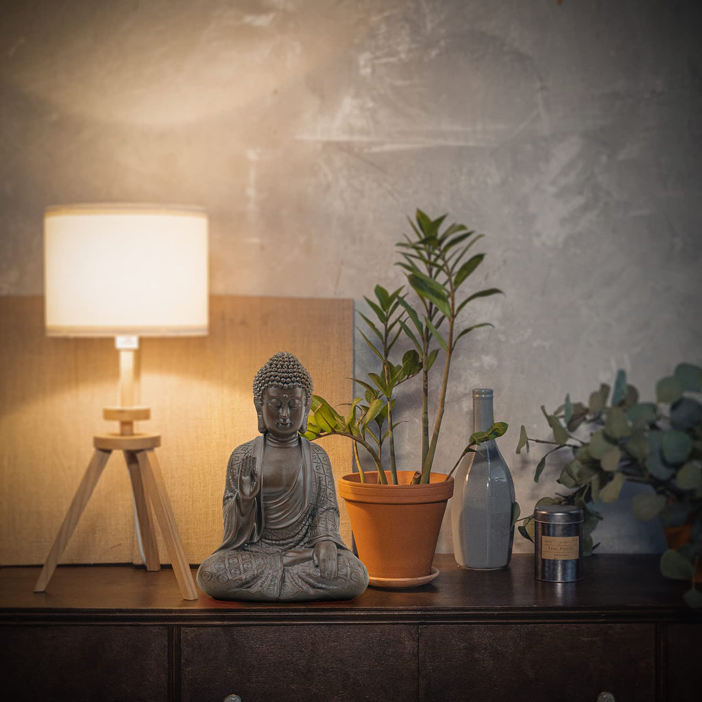 Buddha Statue Decor, Buddah Statute Zen Decoration, Meditation Buddha Decor Brown 7 inch