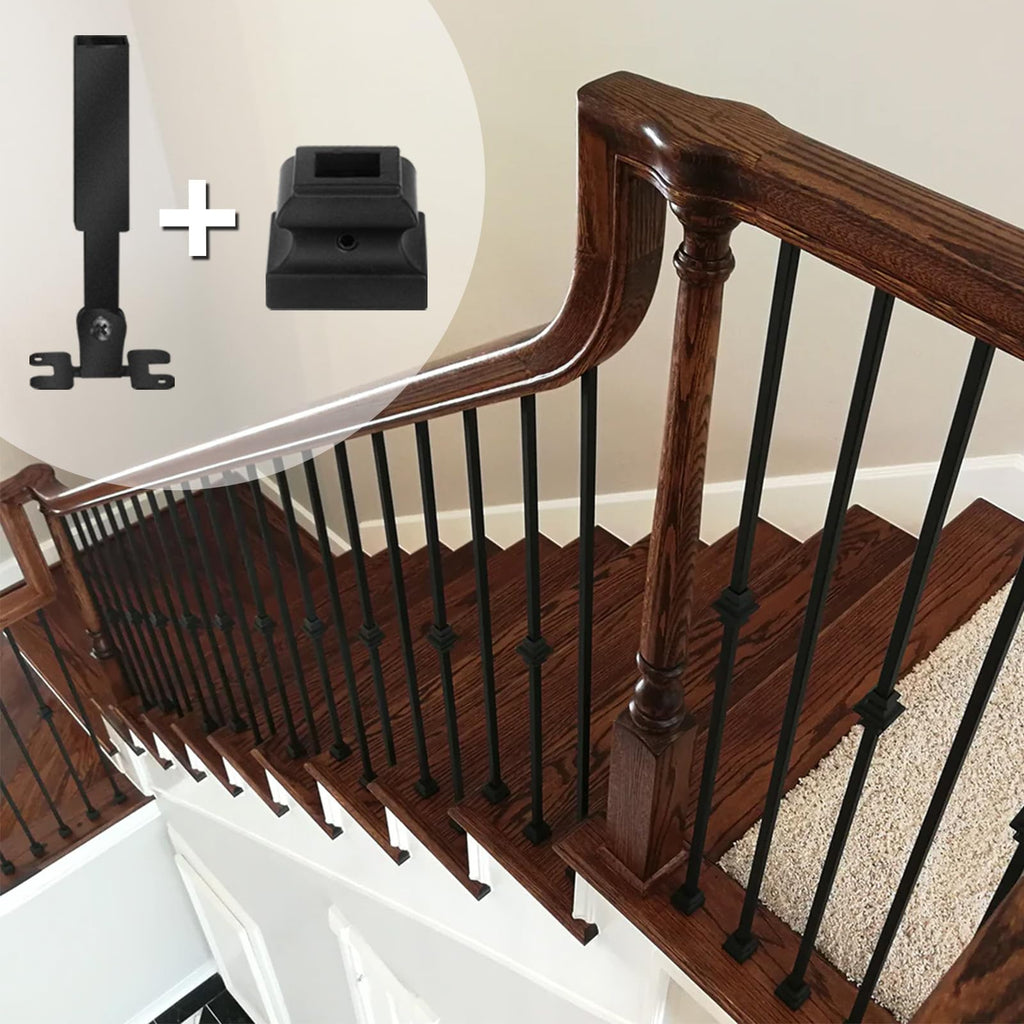 Angle Adjustable Connectors, Baluster Swivel Connectors with Screw for Installation of 1/4" Square Balusters balusters