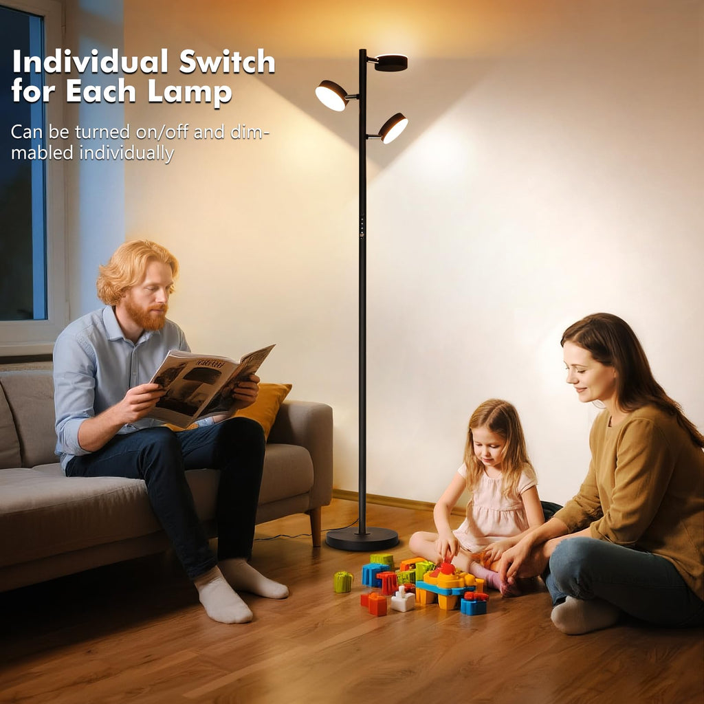 Tree Floor Lamp - Modern Black Standing Lamp