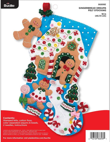 18-inch Felt Applique Kit, 86898E Gingerbread Dreams