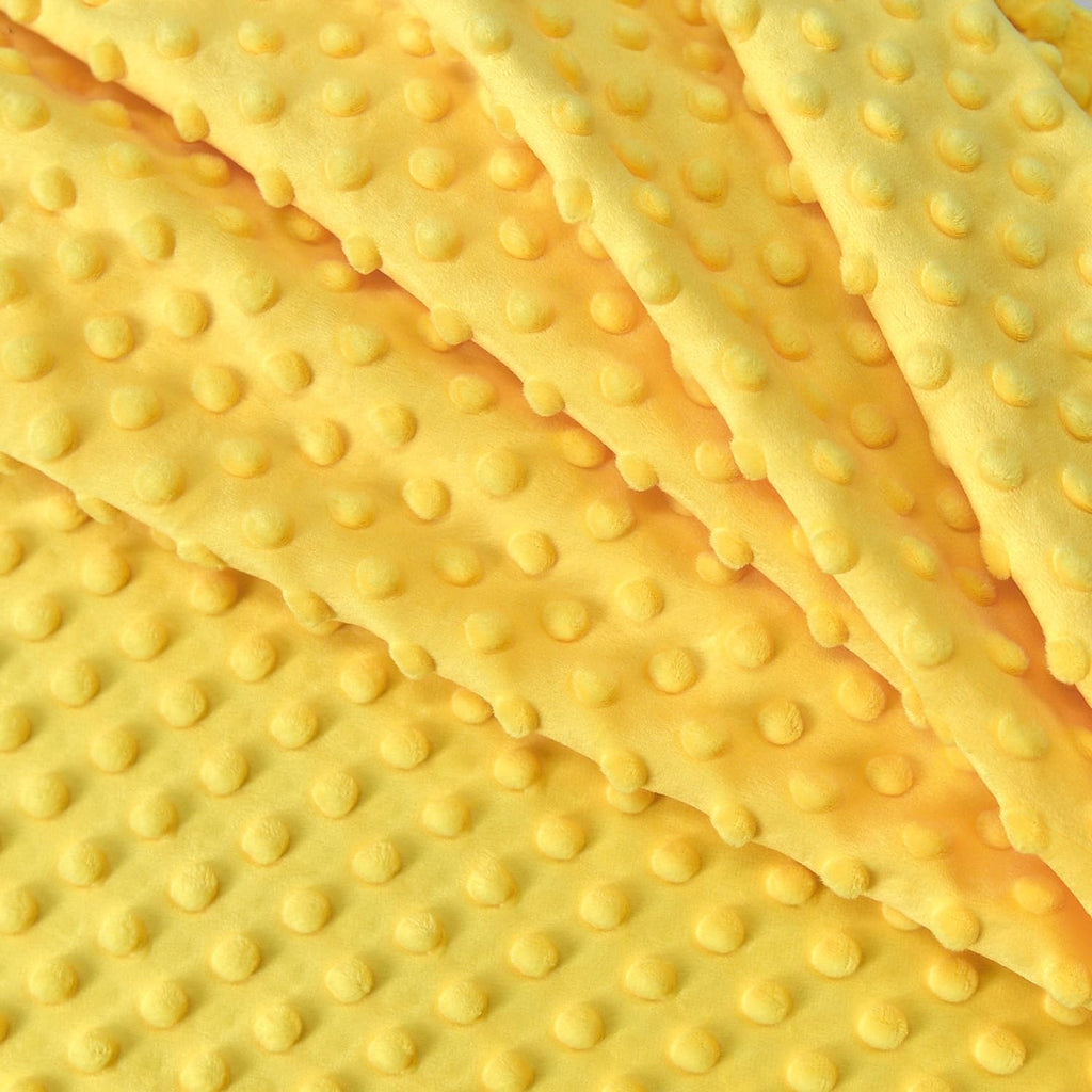 Yellow Minky Dot Fabric, by The Yard, 36"x59"
