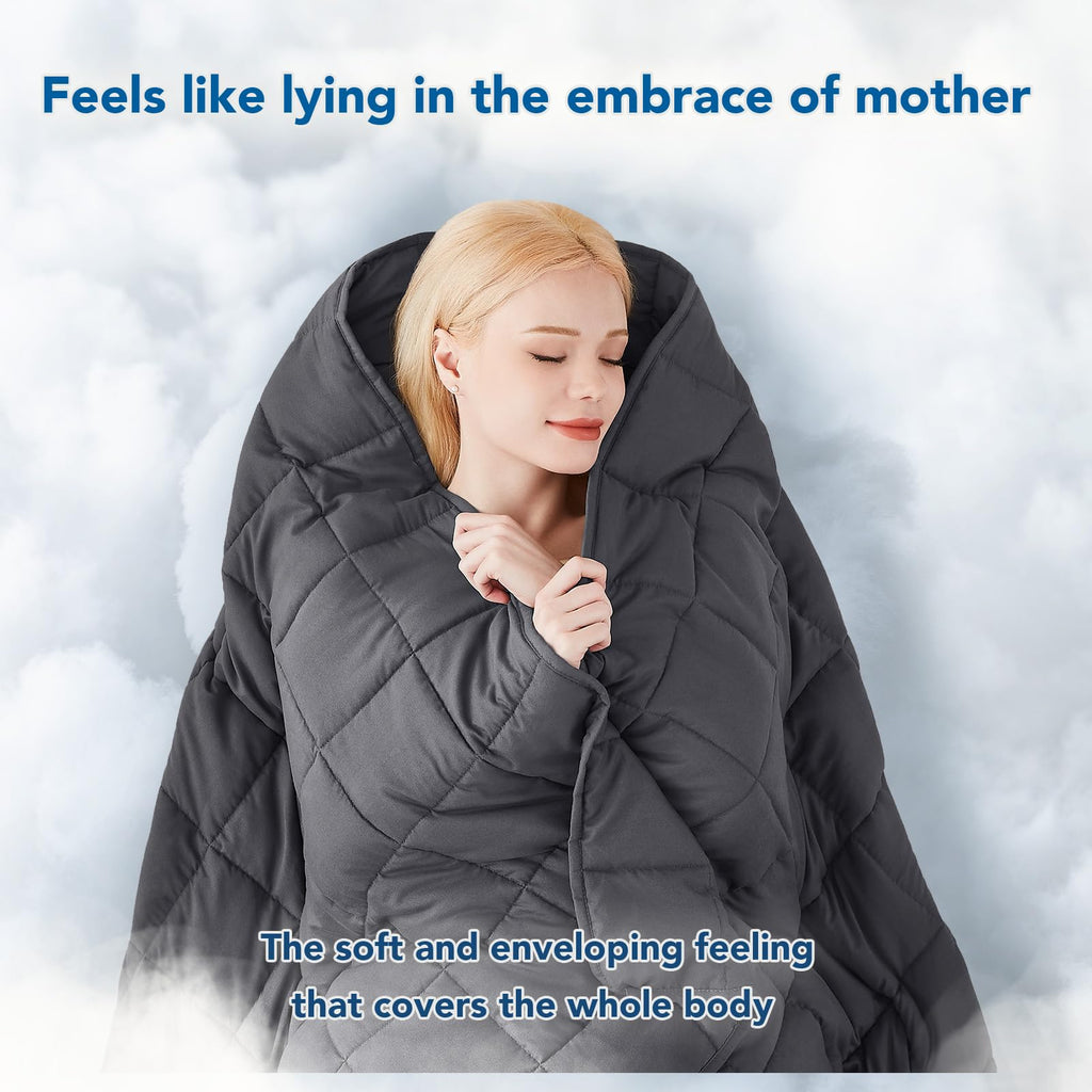 Weighted Blanket (20lbs 60"x80" Queen Size) for Adult All-Season Summer Fall Winter Cooling Breathable Heavy