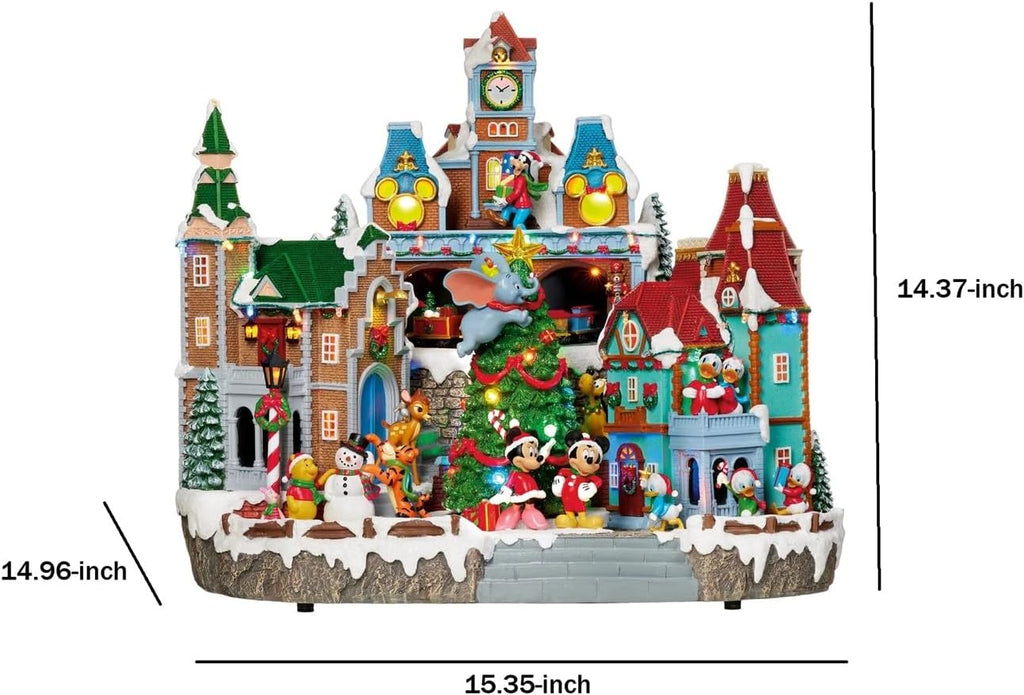 15-inch Animated Holiday Village with Lights and Music