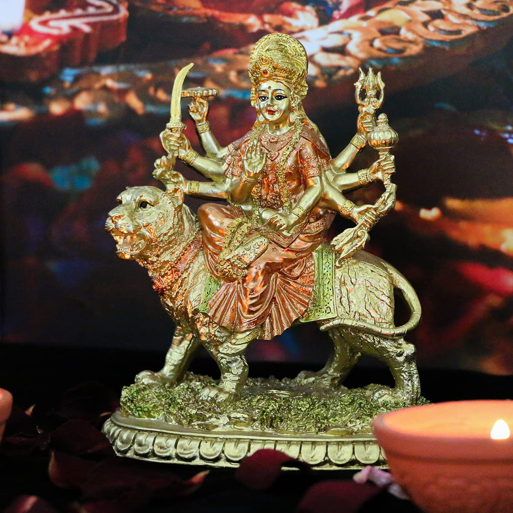 Hindu Goddess Small Durga Statue | Casa Home Living
