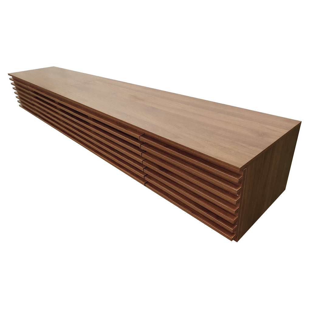 86.6" Japandi TV Console for TVs Up to 90", Walnut