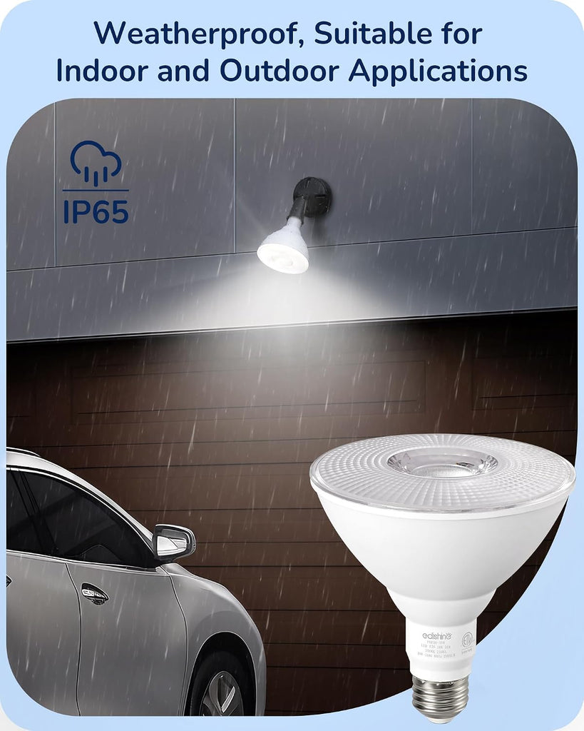 PAR38 LED Flood Light Bulbs Outdoor Dimmable 5000K 1800LM