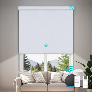 Motorized Blinds with Remote, Custom Automatic Electric Blackout Smart Blinds for Windows, Motorized Window Roller