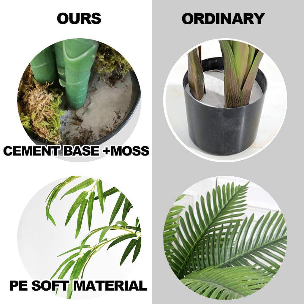 Artificial Bamboo Tree, Greenery Plants Pot, Decorative Fake Trees Artificial Trees Decor Indoor, Office, Entryway
