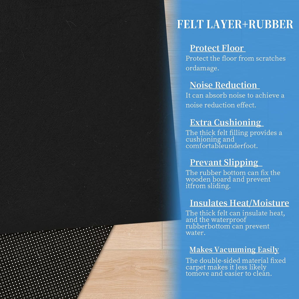 Anti-Slip Carpet Mat, 8x10 Rug pad, Felt Rubber Carpet Mat - Set of 80