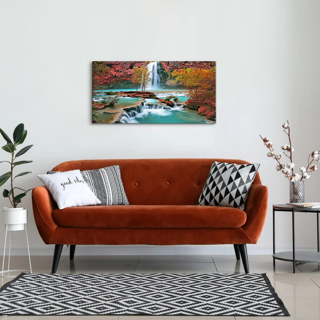 Tropical Forest Wall Art Nature Mountain Pictures Wall Decor Bedroom Waterfall Landscape Canvas Prints Posters Tree