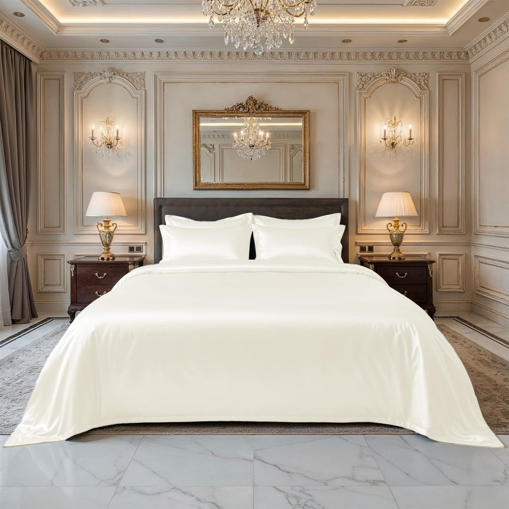 100% Viscose Derived from Bamboo Queen Sheets Set - Silky Soft Bedding, Cooling & Breathable Bedsheet for Hot
