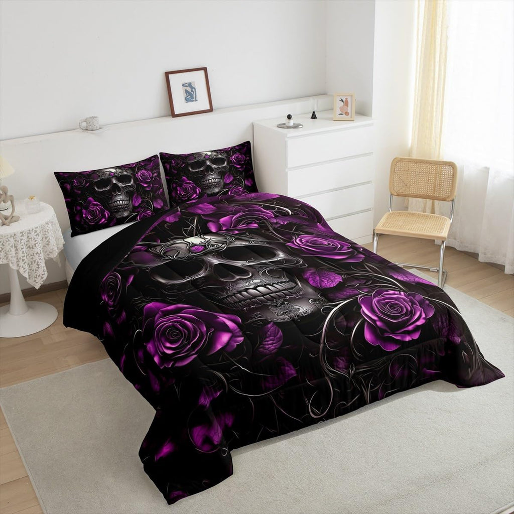 Adults Gothic Comforter Set Bohemian Boho Goth Bedding Full