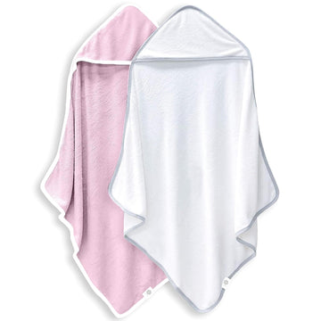 2 Pack Baby Bath Towel - Rayon Made from Bamboo, Ultra Absorbent - Ultra Soft Hooded Towels for Kids - X Large Size