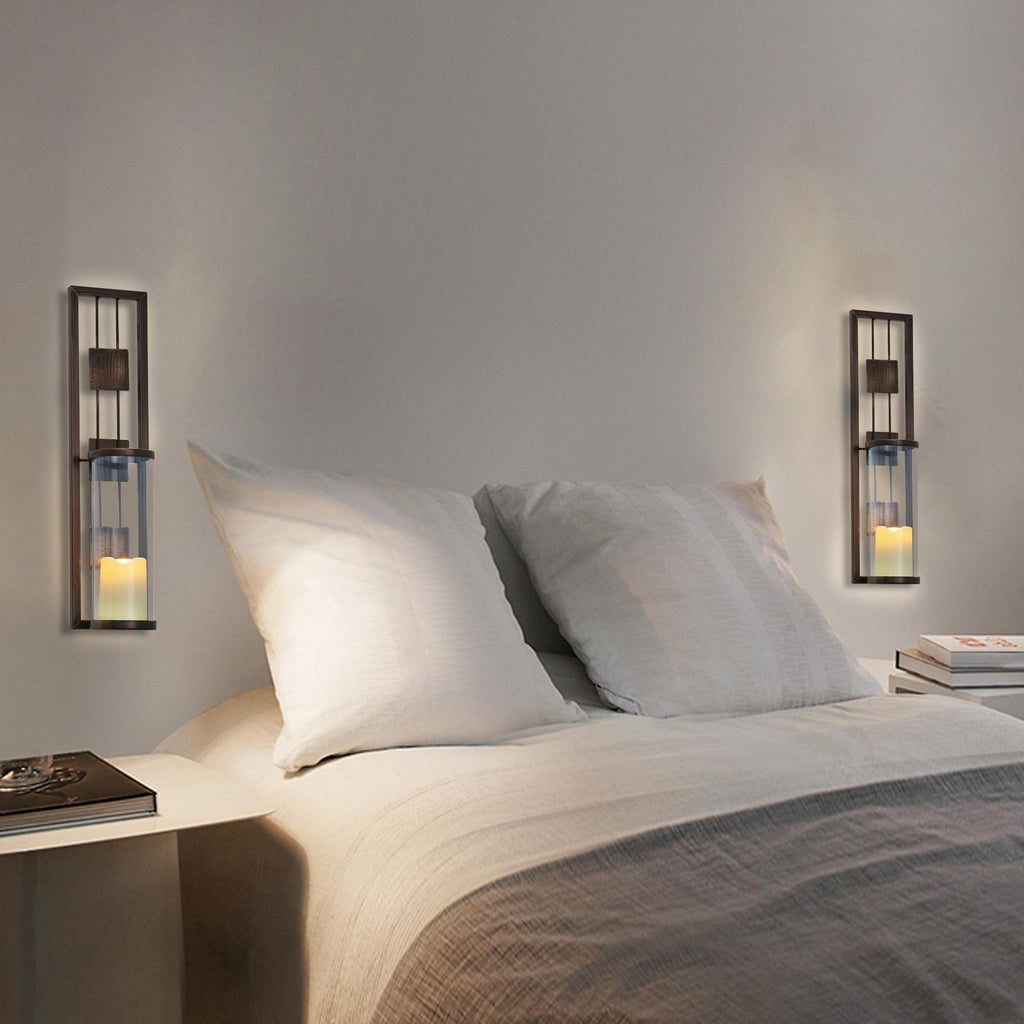 Wall Sconce Candle Holder Metal Wall Decorations, Set of 2