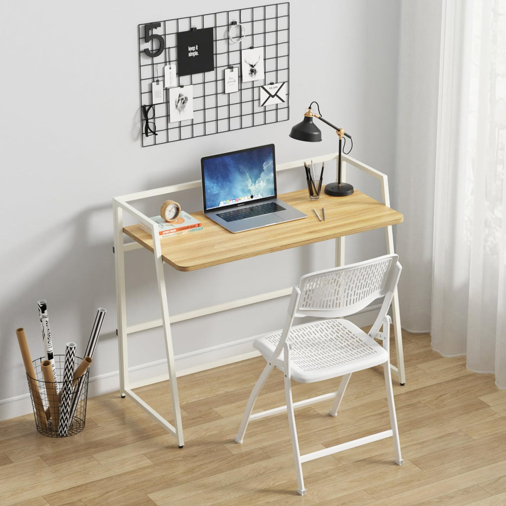 Folding Chair White Foldable Chair with Breathable Mesh Seat and Sturdy Metal Frame for Indoor and Outdoor Party