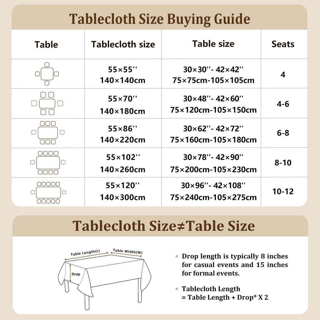 Rectangle Jacquard Tablecloth with Tassels 55x120 Inch