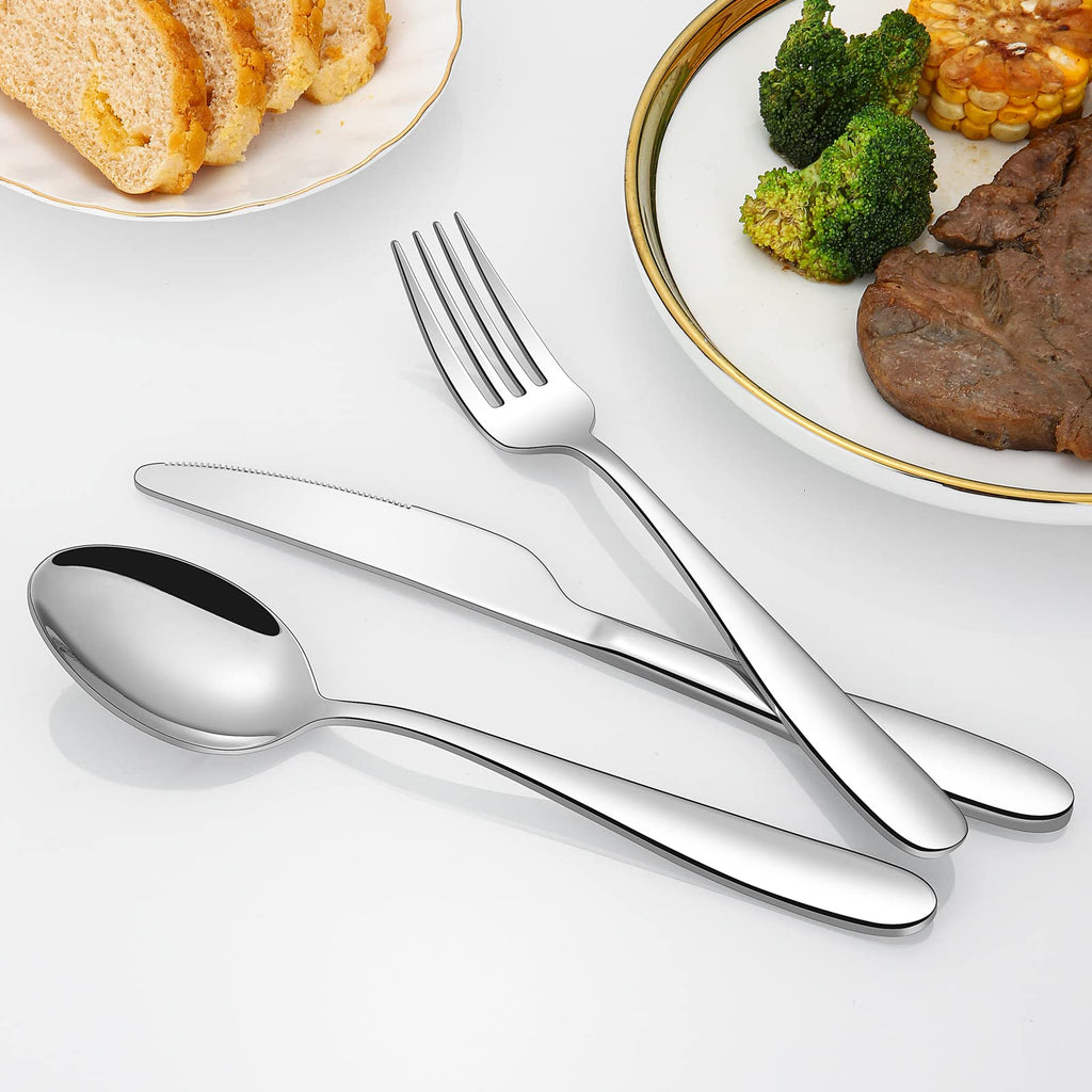 40-piece Silverware Set for 8, Stainless Steel Flatware Cutlery Set, Kitchen Utensil Tableware sets Include Spoon