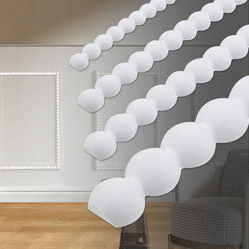 118"L x 0.47"W Flexible Mirror Frame Bead Molding Trim, Paintable DIY Moulding Strip for Picture Border, Wall, Door