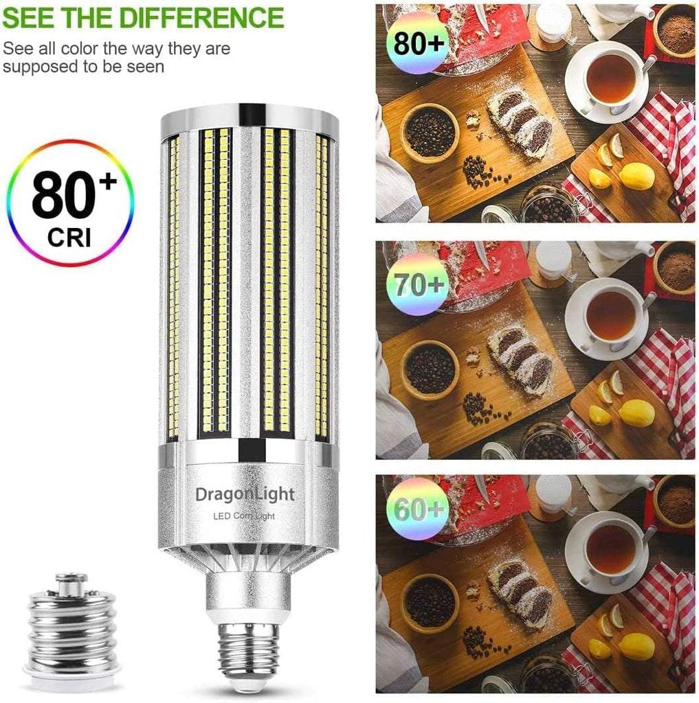 100W Commercial Grade Corn LED Light Bulb Fanless(800 Watt Equivalent) E26/E39 Large Mogul Base LED Lamp 5000K
