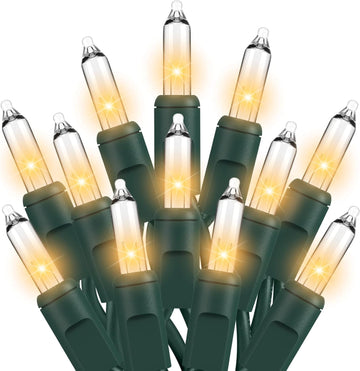 Lights Clear White 2 Pack Total 200 Count Incandescent Lights UL Certified Connectable Christmas Tree Lights