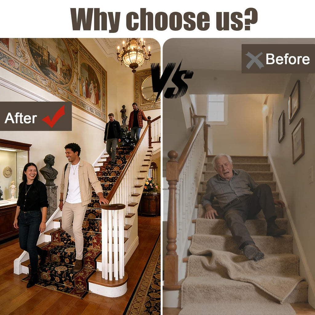 32" Stairs Carpet Rod for Runners of 16 pcs, for Carpets 0.5-0.75" Thick