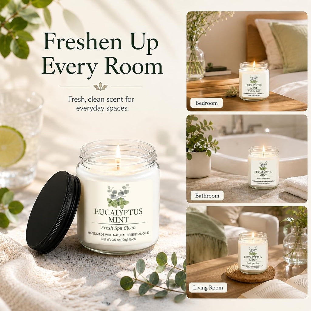21 oz Scented Candles Set, 6 Pack Soy Candles - Set of 6