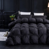 Pinch Pleat Waterfowl Feathers and Down Comforter Queen Duvet Insert, 1200TC 100% Cotton Fabric