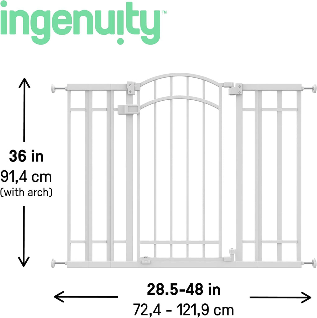 Decorative Extra Tall Baby Gate & Dog Gate, 28.5"-48" Wide, 36" Tall, Hardware or Pressure Mounted, Install on Top or