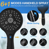 High Pressure Rainfall Shower Head with Handheld Combo: Upgrade Dual Shower Head with 10 Inch Fixed Rain Showerhead