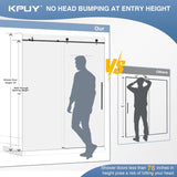 Frameless Shower Door, 43-48" W x 76" H Sliding Glass Shower Door
